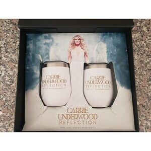 Collectible Carrie Underwood 2 White Wine Tumblers Las Vegas Residency Gift Box